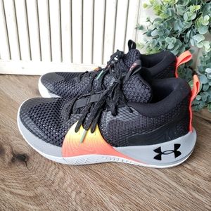 Under Armour Unisex Embiid 1 Basketball Shoe Black/Steel Men's 8 Women’s 9.5